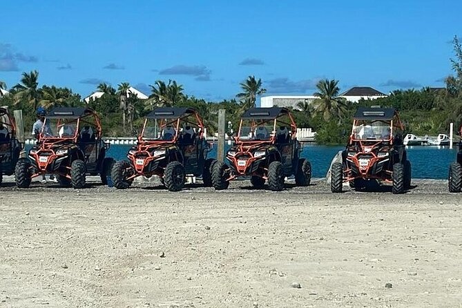Caicos Banks Turquoise Water and Brewery UTV Tour - Grace Bay Road and the island map mural