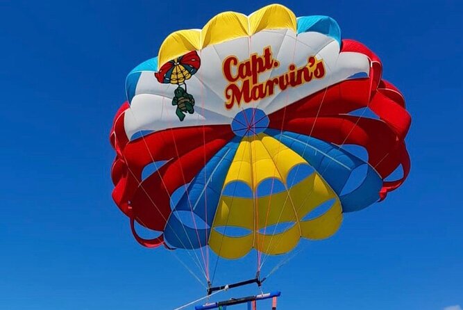 Capt Marvin Watersports / Parasail - Private Tour - A dry ride or an optional water dip