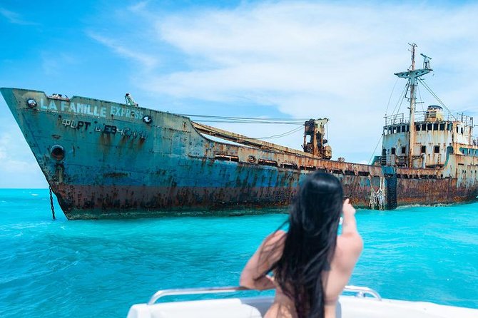 Full day 7hours- beach bbq, snorkel, Iguana island, half moon bay pine cay, Fun! - Looking for dolphins between the islands