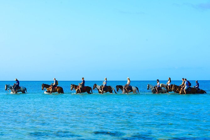 Group Beach and Ocean Horseback Adventure in Providenciales - Riding along the beach and surf