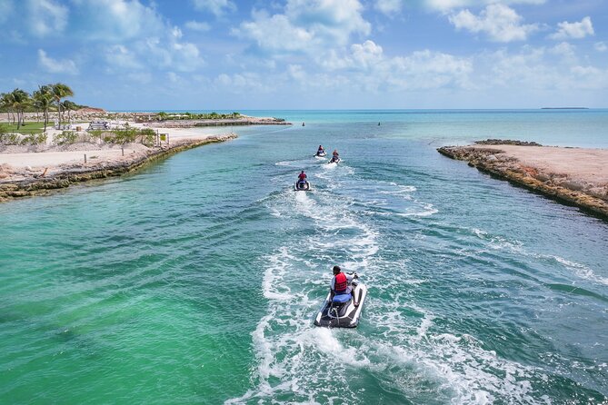 Jet Ski Adventure in Crystal Waters of Turks and Caicos - Riding Through the Clear Providenciales Water