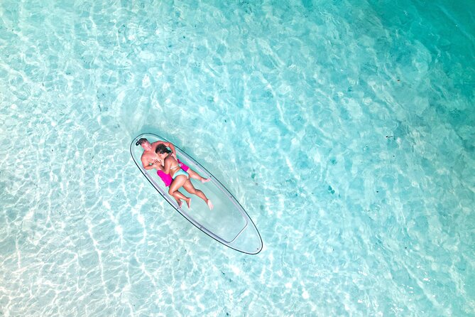 Romantic Clear Kayak Drone Photoshoot for Couples Turks & Caicos - Posing with Gene, DJ, or Jean