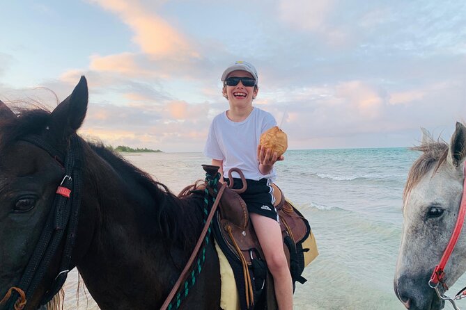 Shared Horseback Riding in Turks and Caicos - Entering the water, when the sea permits it