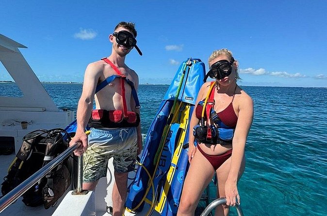 Snuba Adventure at Emerald Reef - Emerald Reef from below the surface