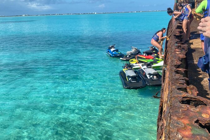 Unguided Jetski Adventure - The La Famille shipwreck at Long Bay Beach